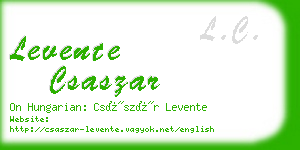 levente csaszar business card